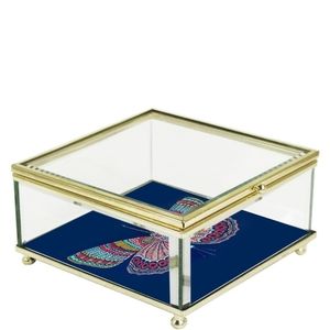 Trina Turk Butterfly Glass Trinket Box